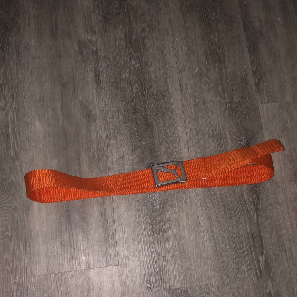 PUMA orange unisex belt silvertone buckle